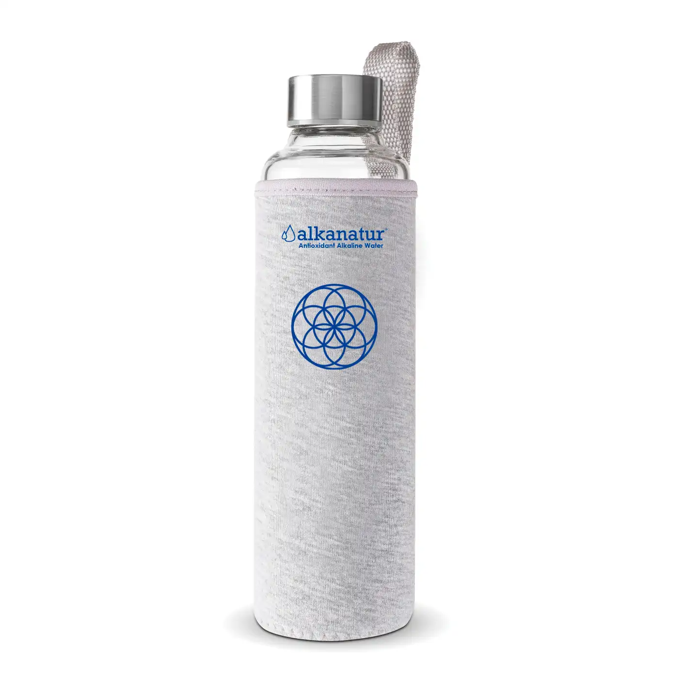 ChezMax Botella de agua de cristal de cristal natural con piedras de  cristal natural intercambiables para curación y bienestar, botella de agua  de