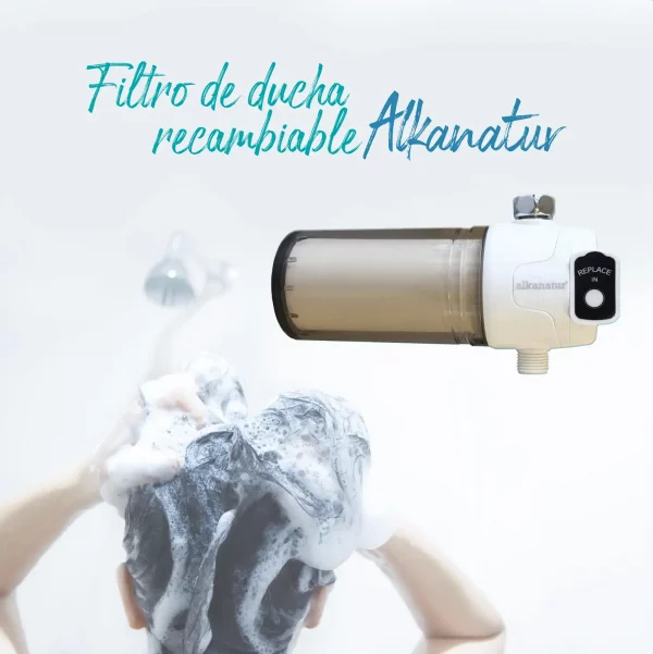Filtro de ducha Alkanatur - Desinfecta y elimina impurezas y malos olores