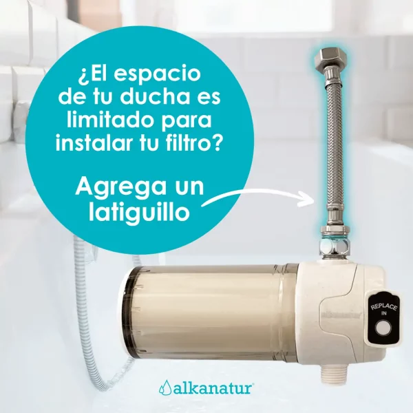 Filtro de ducha Alkanatur con sistema de filtrado en dos fases